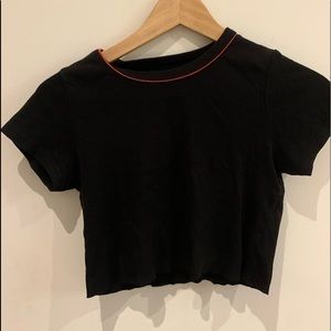 Brandy Cropped Black Top